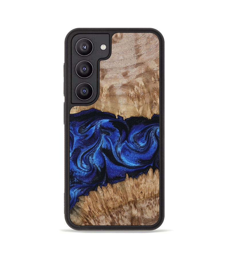 Galaxy S23 Wood Phone Case - Nels (Blue, 802886)