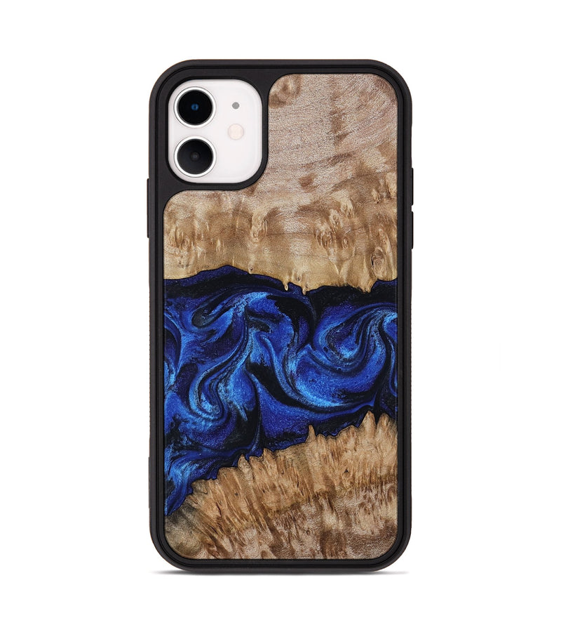 iPhone 11 Wood Phone Case - Nels (Blue, 802886)