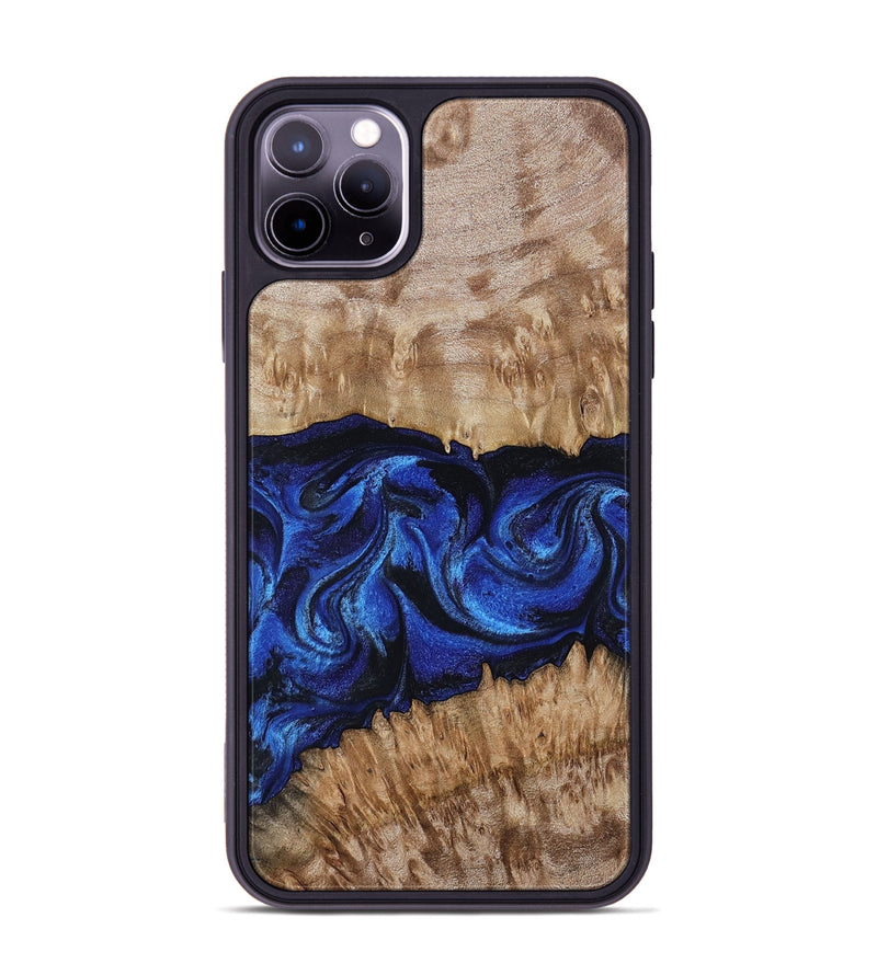 iPhone 11 Pro Max Wood Phone Case - Nels (Blue, 802886)