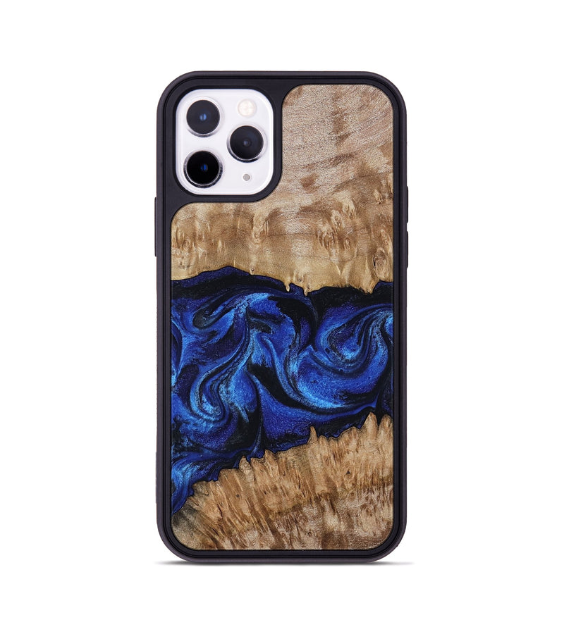 iPhone 11 Pro Wood Phone Case - Nels (Blue, 802886)