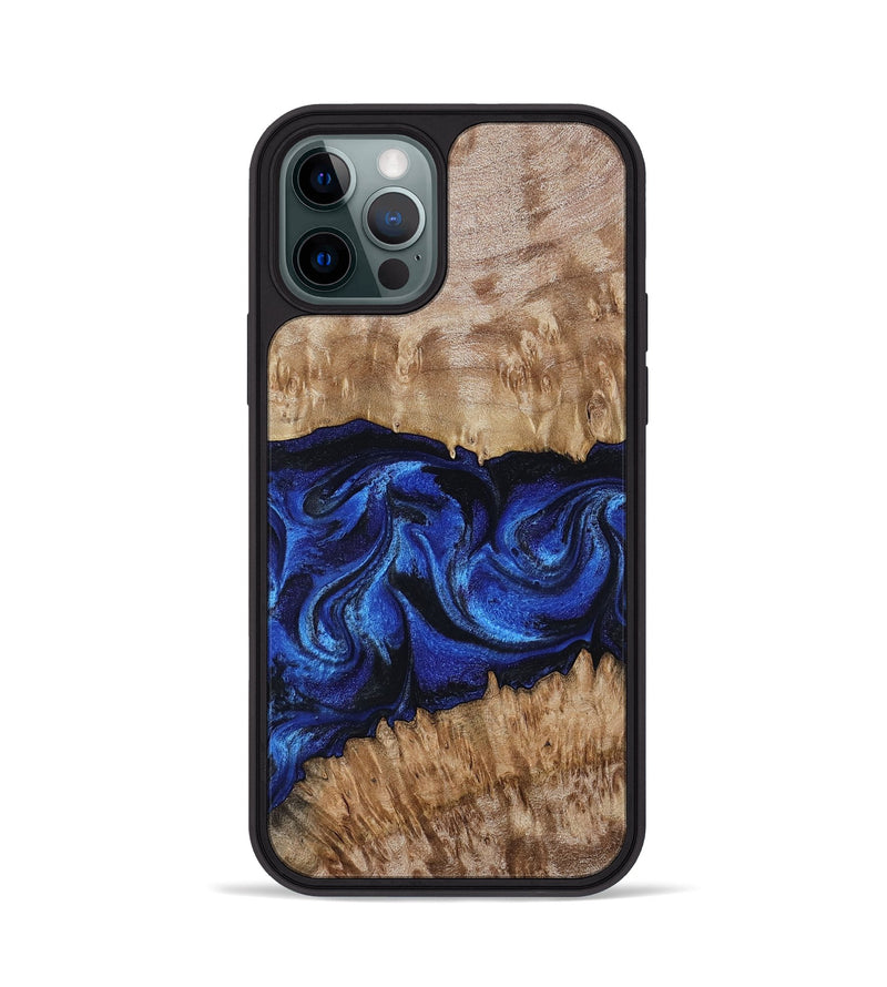 iPhone 12 Pro Wood Phone Case - Nels (Blue, 802886)