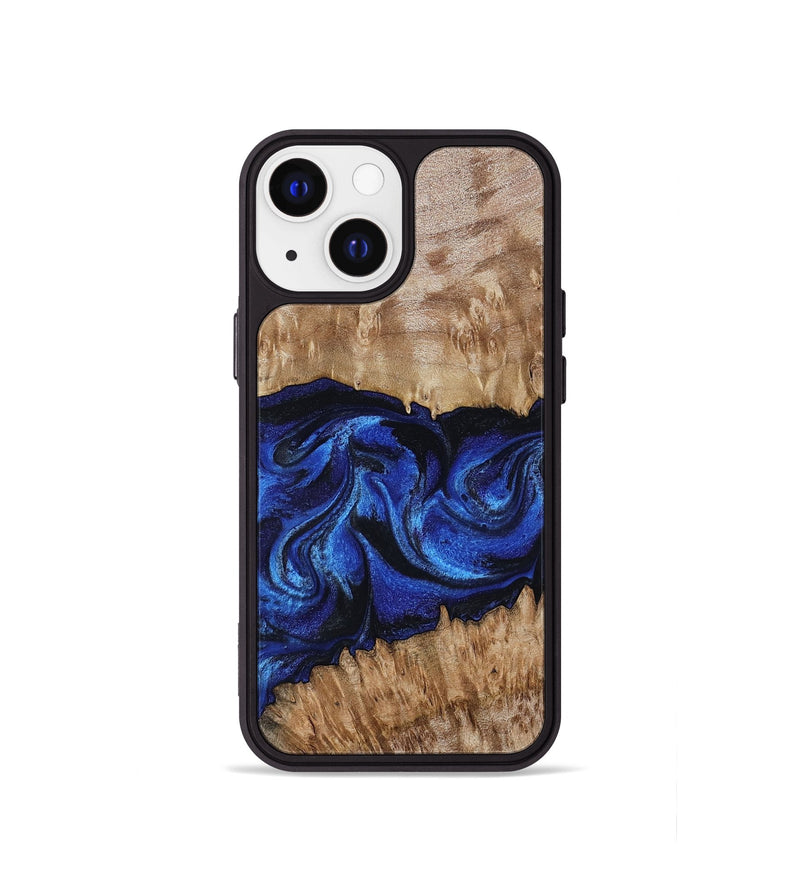 iPhone 13 mini Wood Phone Case - Nels (Blue, 802886)