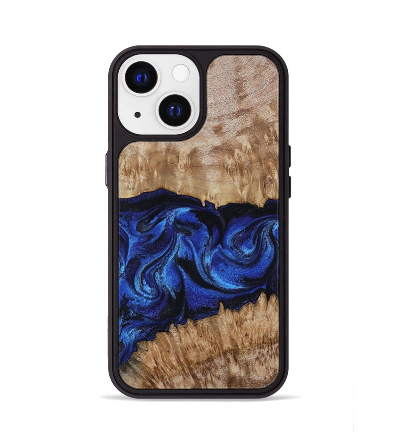 iPhone 13 Wood Phone Case - Nels (Blue, 802886)