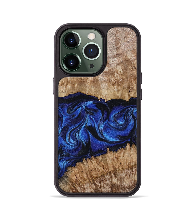 iPhone 13 Pro Wood Phone Case - Nels (Blue, 802886)