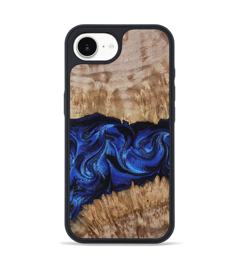 iPhone 16e Wood Phone Case - Nels (Blue, 802886)