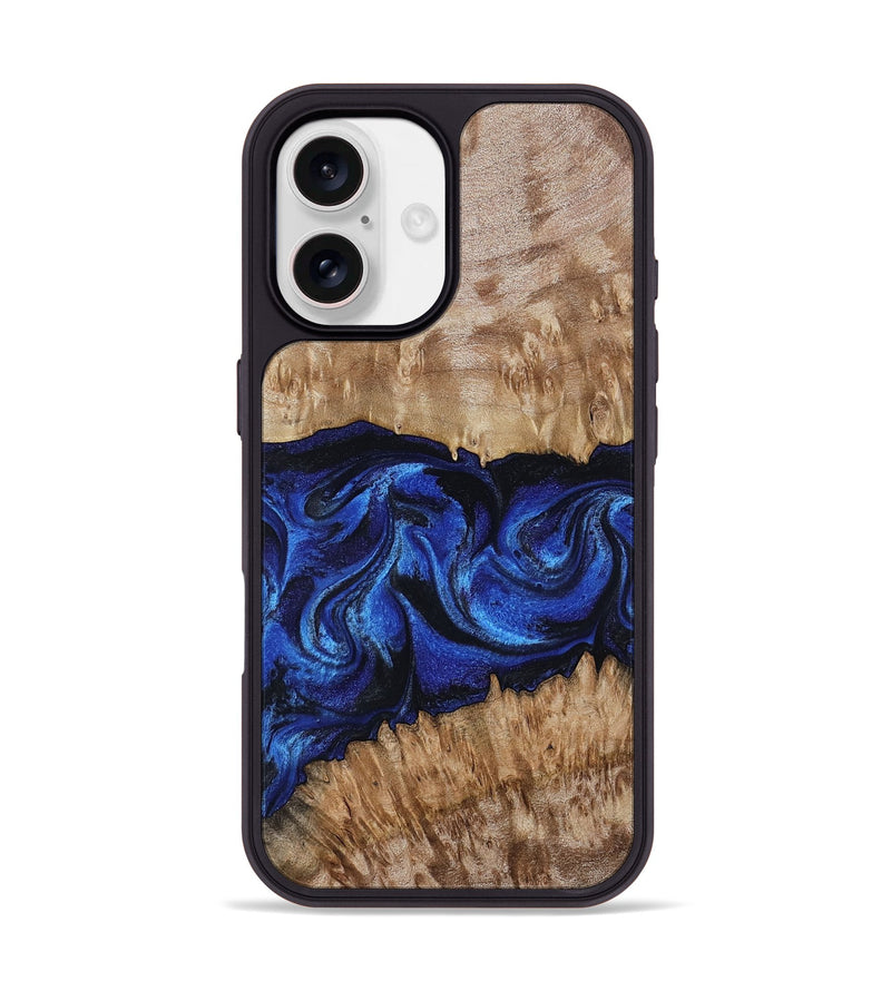 iPhone 17 Wood Phone Case - Nels (Blue, 802886)