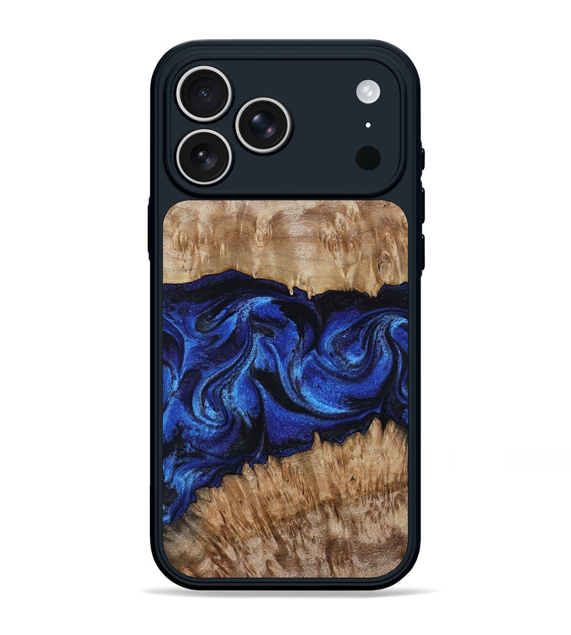 iPhone 17 Pro Max Wood Phone Case - Nels (Blue, 802886)