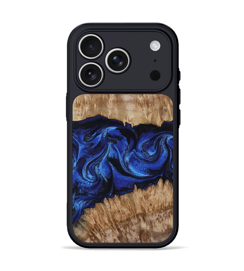iPhone 17 Pro Wood Phone Case - Nels (Blue, 802886)