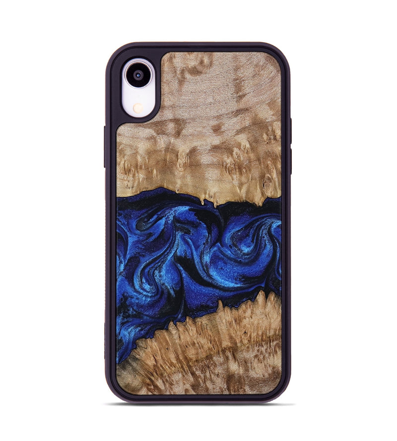 iPhone Xr Wood Phone Case - Nels (Blue, 802886)