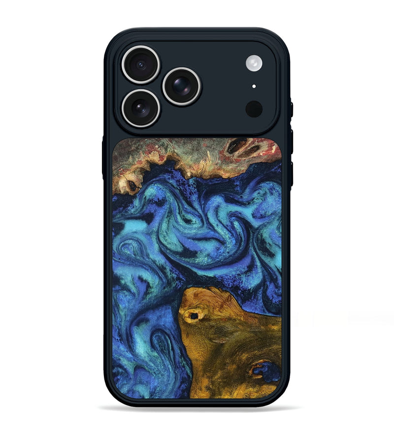 iPhone 17 Pro Max Wood Phone Case - Herman (Blue, 802887)