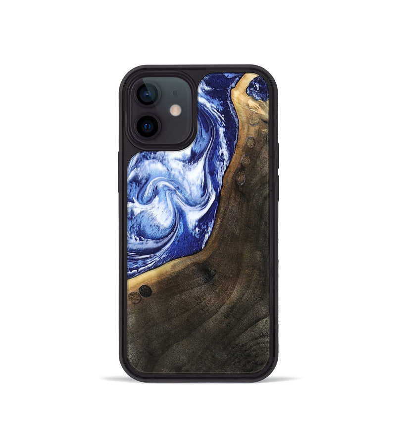 iPhone 12 mini Wood Phone Case - Veva (Blue, 802892)