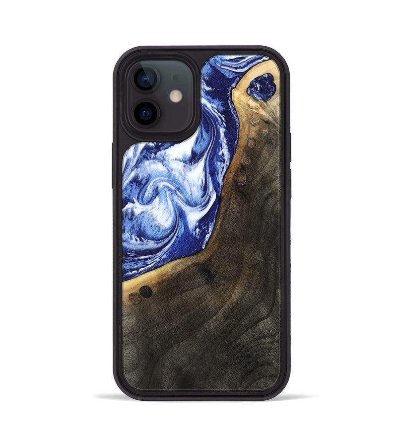 iPhone 12 Wood Phone Case - Veva (Blue, 802892)