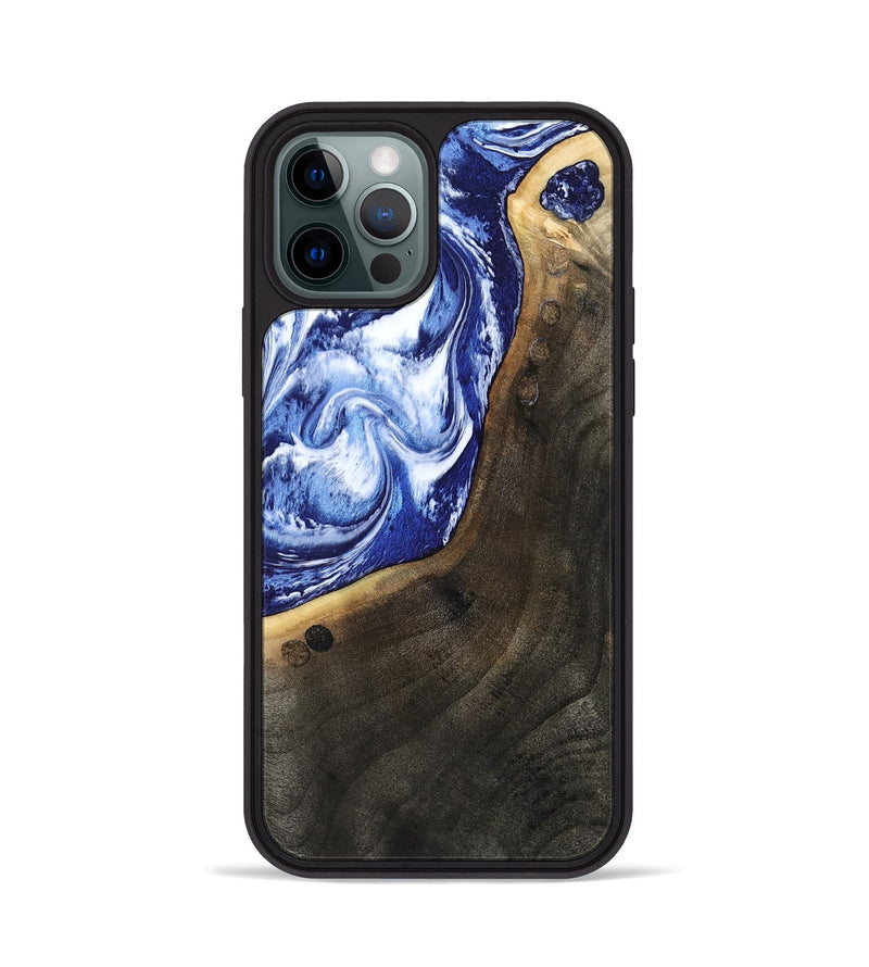 iPhone 12 Pro Wood Phone Case - Veva (Blue, 802892)