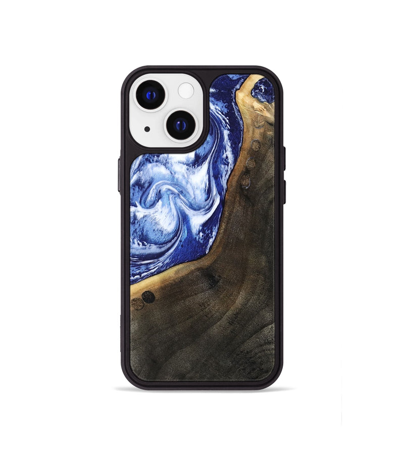 iPhone 13 mini Wood Phone Case - Veva (Blue, 802892)