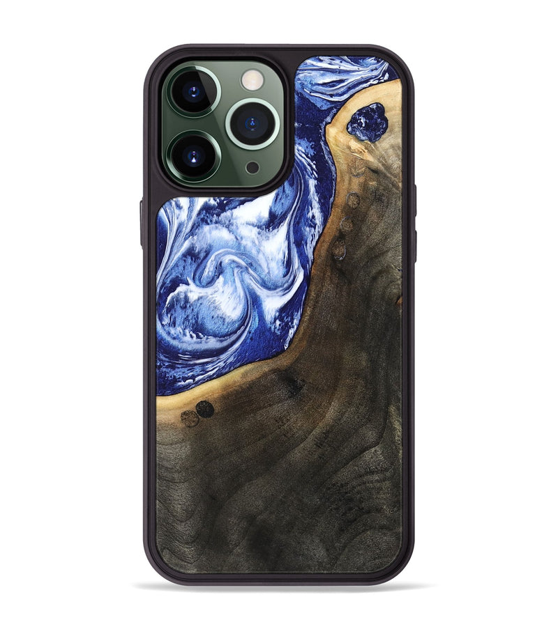 iPhone 13 Pro Max Wood Phone Case - Veva (Blue, 802892)