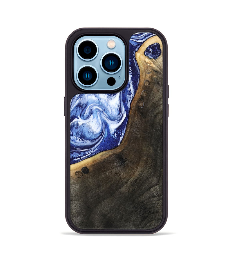 iPhone 14 Pro Wood Phone Case - Veva (Blue, 802892)