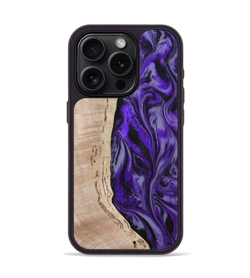 iPhone 15 Pro Wood Phone Case - Doc (Purple, 802978)