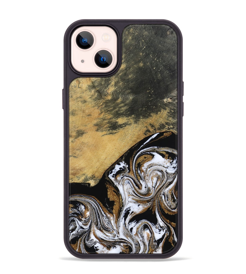 iPhone 14 Plus Wood Phone Case - Artie (Black & White, 802981)