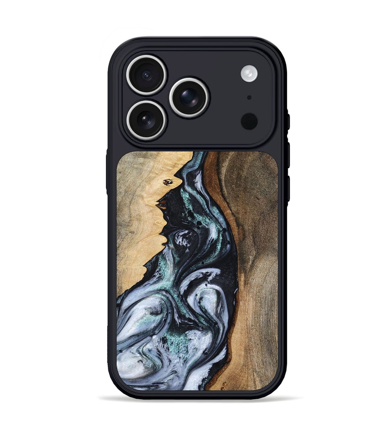 iPhone 17 Pro Wood Phone Case - Latosha (Black & White, 802982)