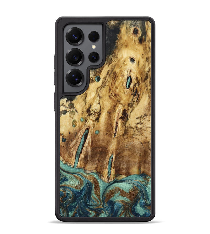 Galaxy S25 Ultra Wood Phone Case - Sydney (Teal & Gold, 802994)