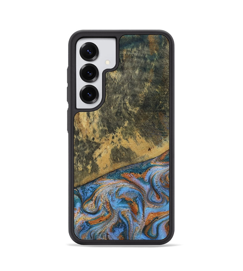 Galaxy S25 Wood Phone Case - Rey (Teal & Gold, 802995)