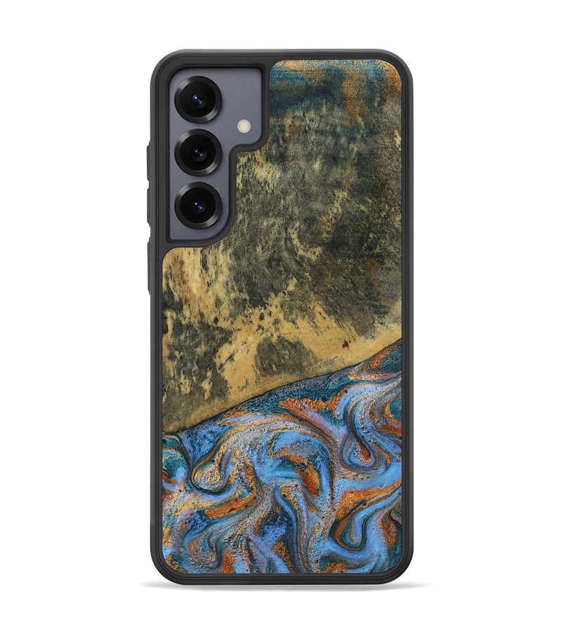 Galaxy S25 Plus Wood Phone Case - Rey (Teal & Gold, 802995)