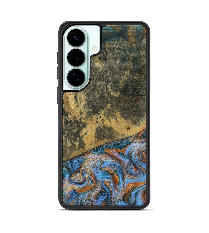 Galaxy S26 Plus Wood Phone Case - Rey (Teal & Gold, 802995)