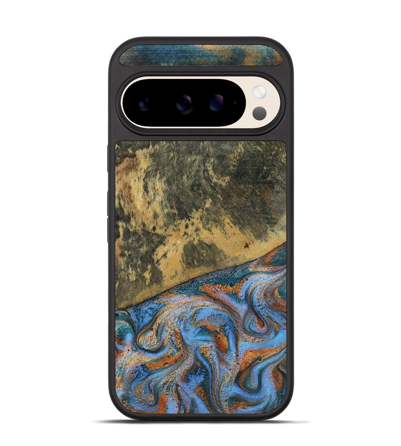 Pixel 10 Wood Phone Case - Rey (Teal & Gold, 802995)