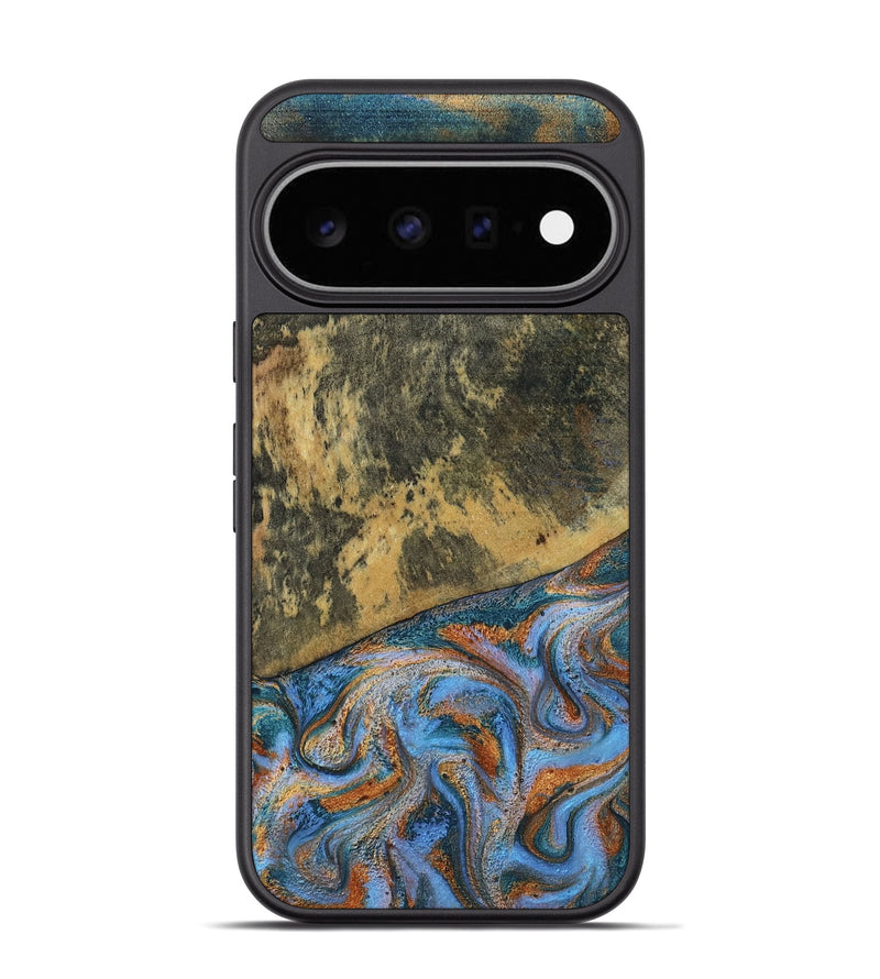 Pixel 11 Pro Wood Phone Case - Rey (Teal & Gold, 802995)