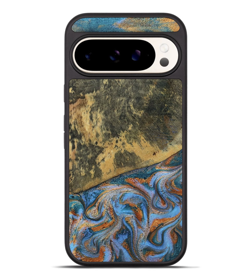 Pixel 9 Pro XL Wood Phone Case - Rey (Teal & Gold, 802995)