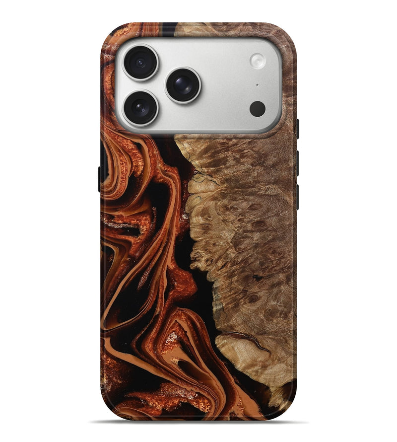 iPhone 17 Pro Max Wood Live Edge Phone Case - Savion (Red, 803008)