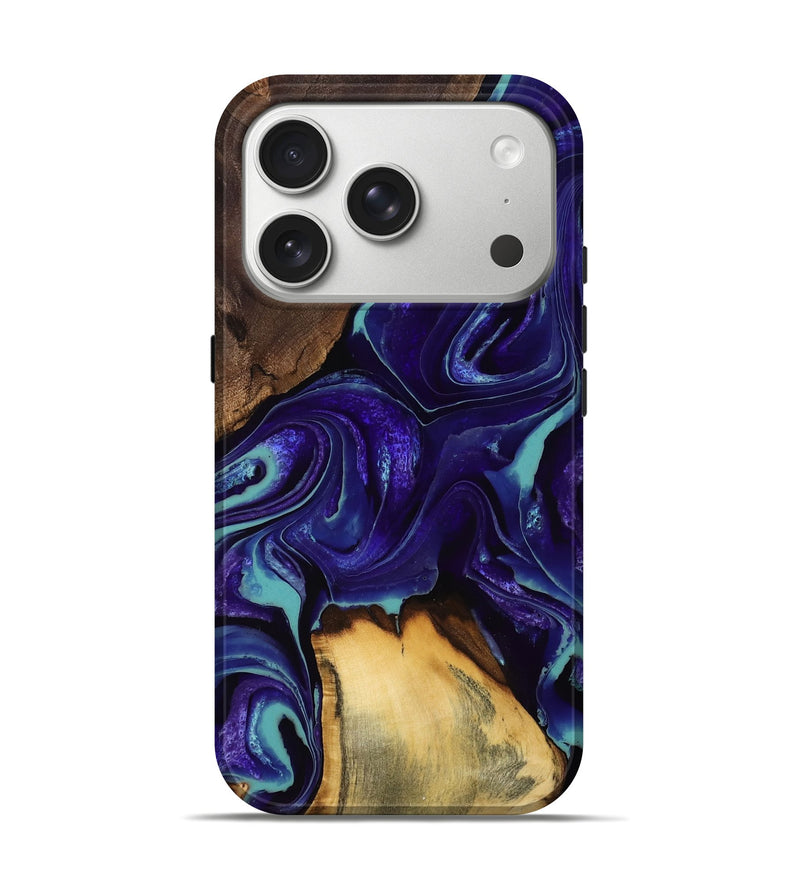 iPhone 17 Pro Wood Live Edge Phone Case - Reilly (Purple, 803011)