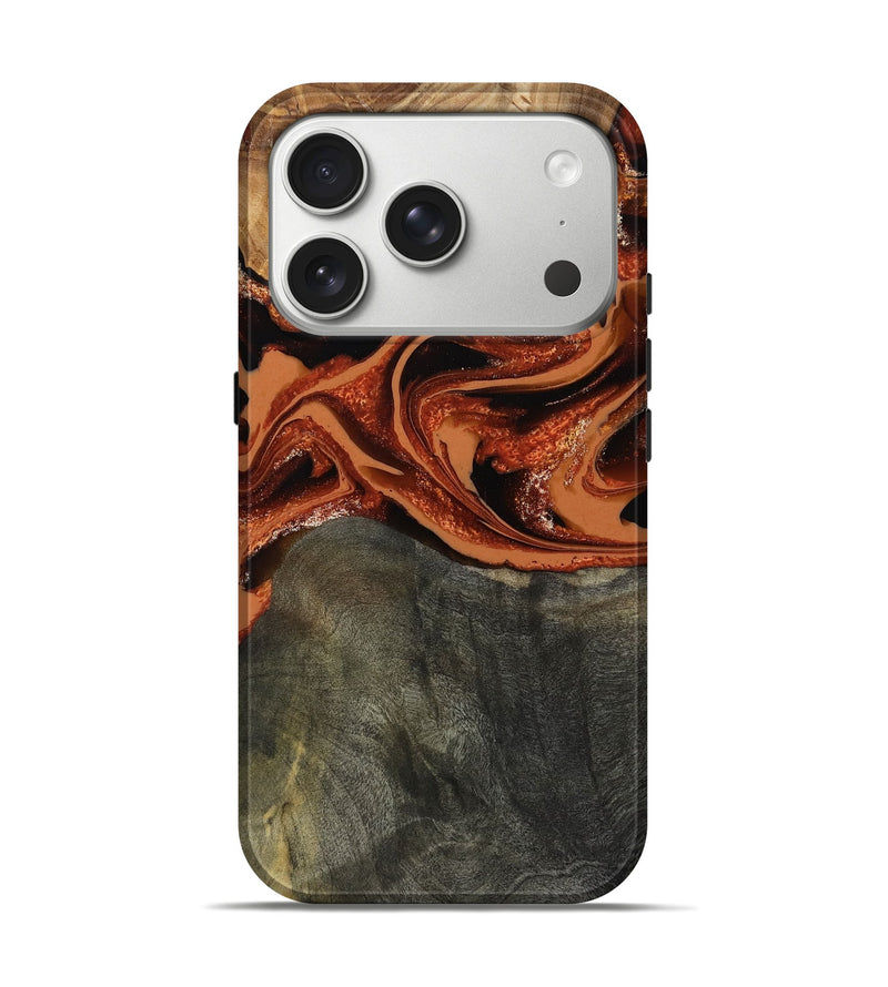 iPhone 17 Pro Wood Live Edge Phone Case - Jana (Red, 803012)