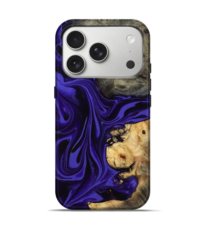 iPhone 17 Pro Wood Live Edge Phone Case - Anya (Purple, 803014)