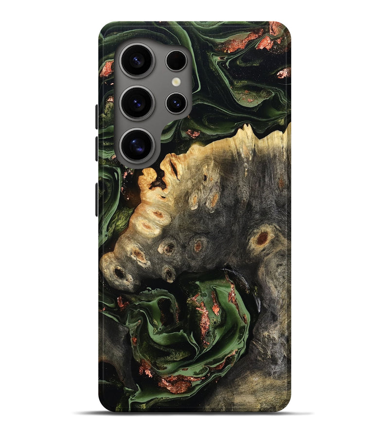 Galaxy S25 Ultra Wood Live Edge Phone Case - Wren (Green, 803024)