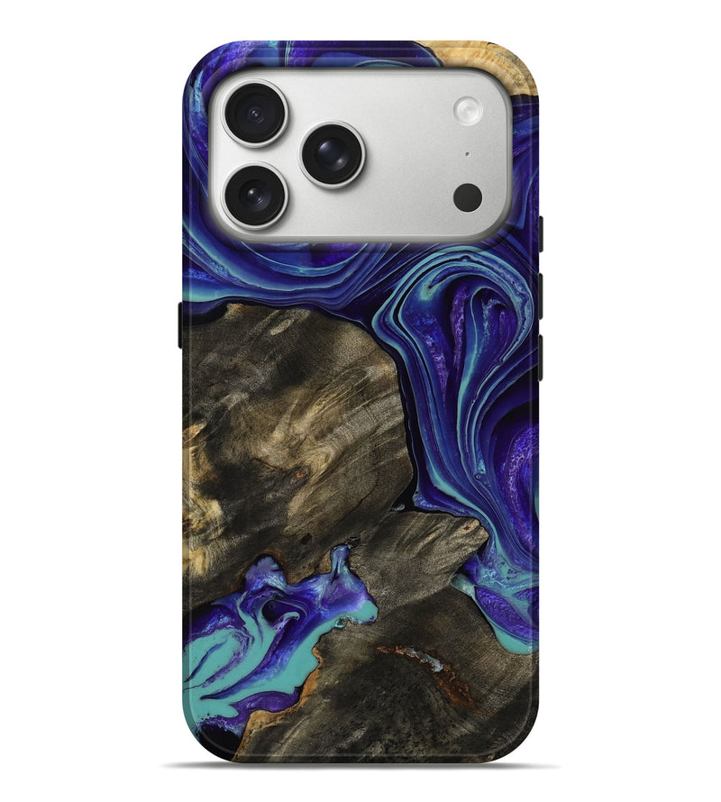 iPhone 17 Pro Max Wood Live Edge Phone Case - Jerilyn (Purple, 803027)