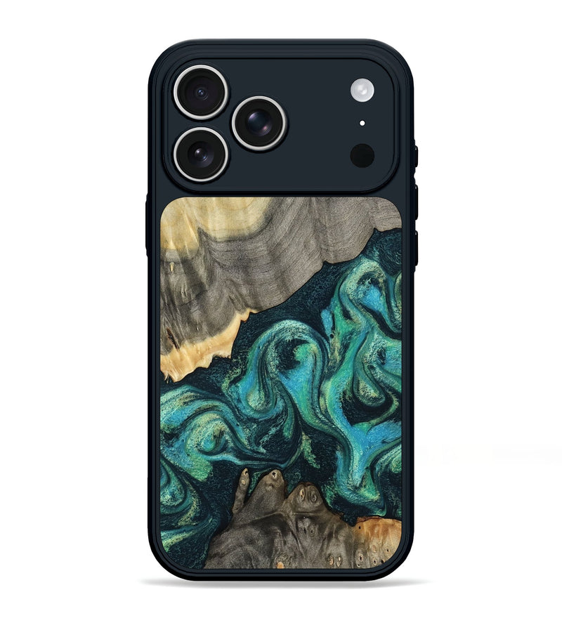 iPhone 17 Pro Max Wood Phone Case - Catrina (Blue, 803142)