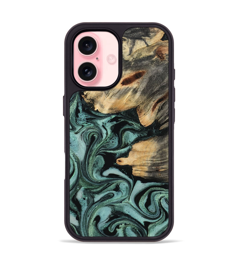 iPhone 16 Wood Phone Case - Jalisa (Green, 803161)