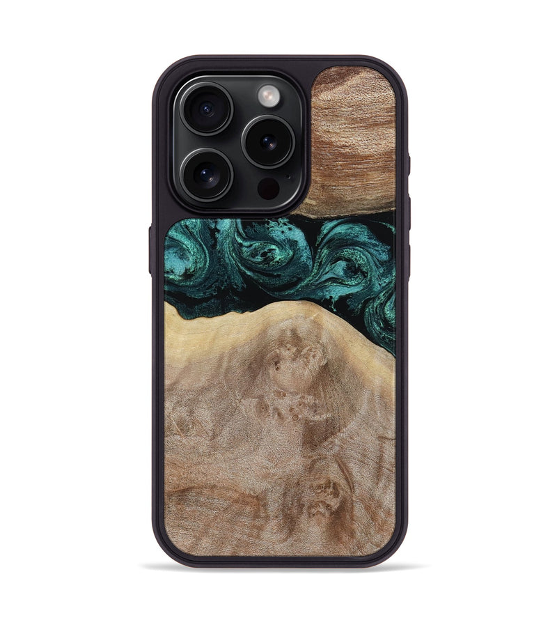 iPhone 15 Pro Wood Phone Case - Journi (Green, 803167)