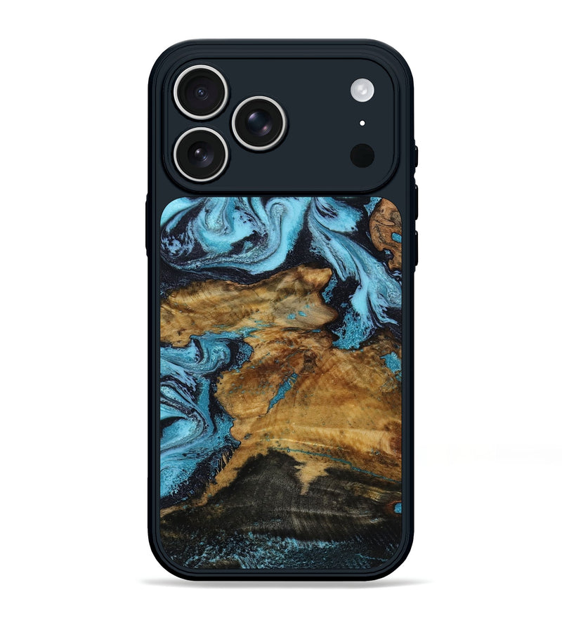 iPhone 17 Pro Max Wood Phone Case - Tatiana (Blue, 803173)