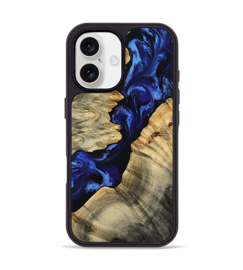 iPhone 17 Wood Phone Case - Bernice (Blue, 803178)