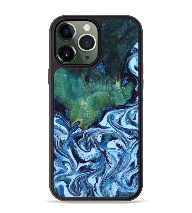 iPhone 13 Pro Max Wood Phone Case - Sim (Blue, 803179)