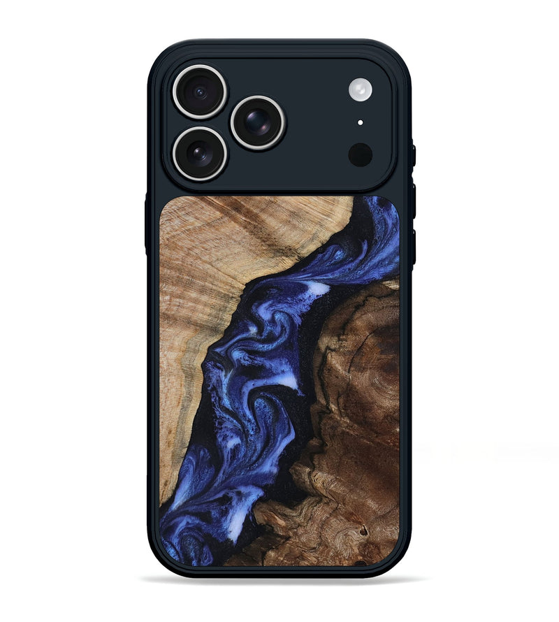 iPhone 17 Pro Max Wood Phone Case - Adhara (Blue, 803182)