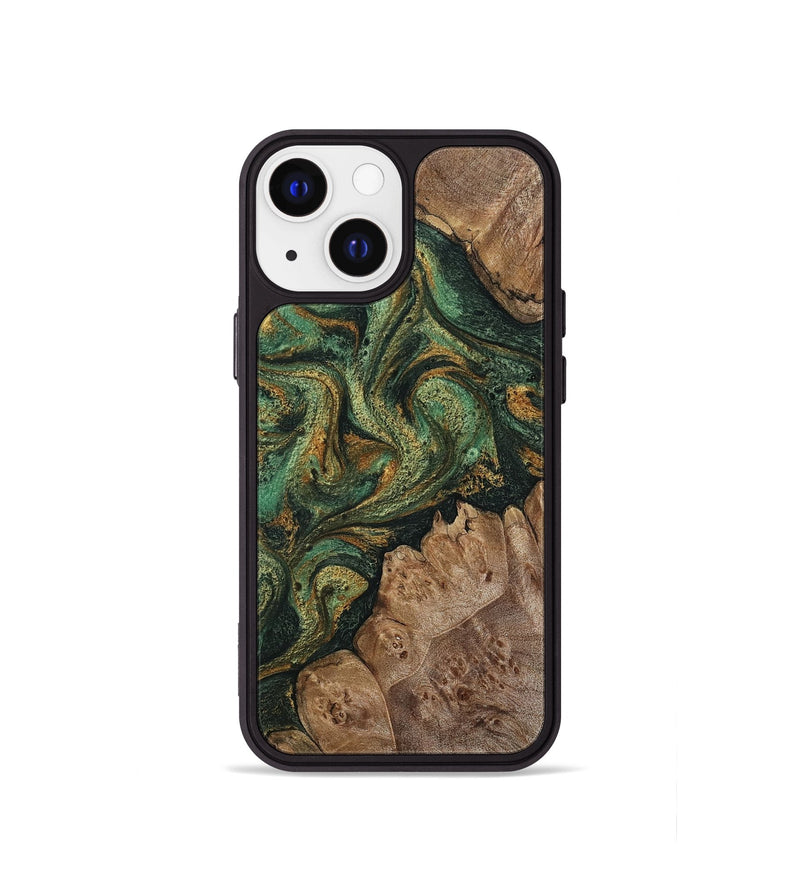 iPhone 13 mini Wood Phone Case - Barrett (Green, 803184)