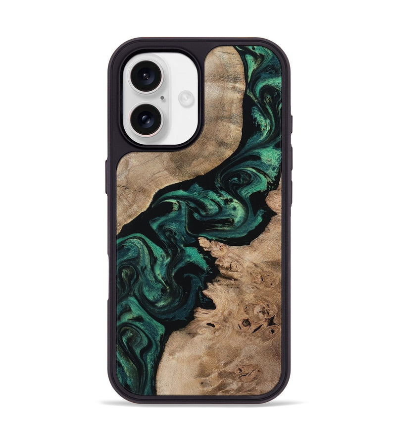 iPhone 17 Wood Phone Case - Galilea (Green, 803185)