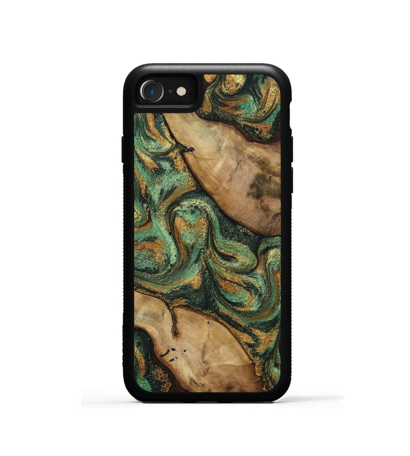 iPhone SE Wood Phone Case - Tarsha (Green, 803190)