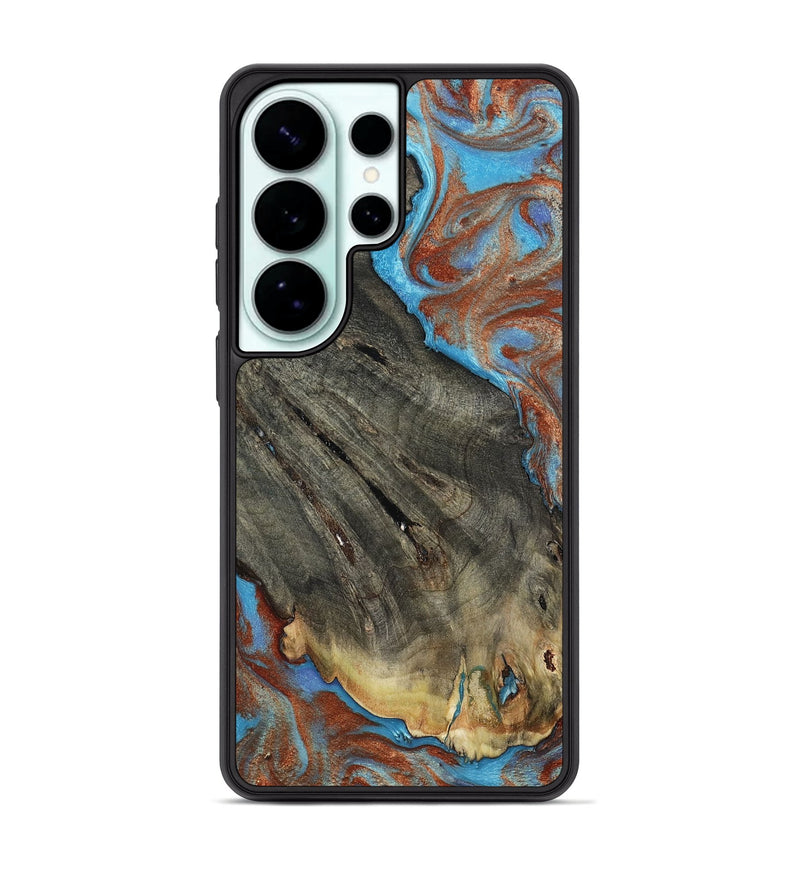 Galaxy S26 Ultra Wood Phone Case - Beckham (Teal & Gold, 803228)