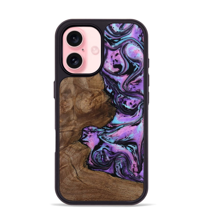 iPhone 16 Wood Phone Case - Oran (Purple, 803231)