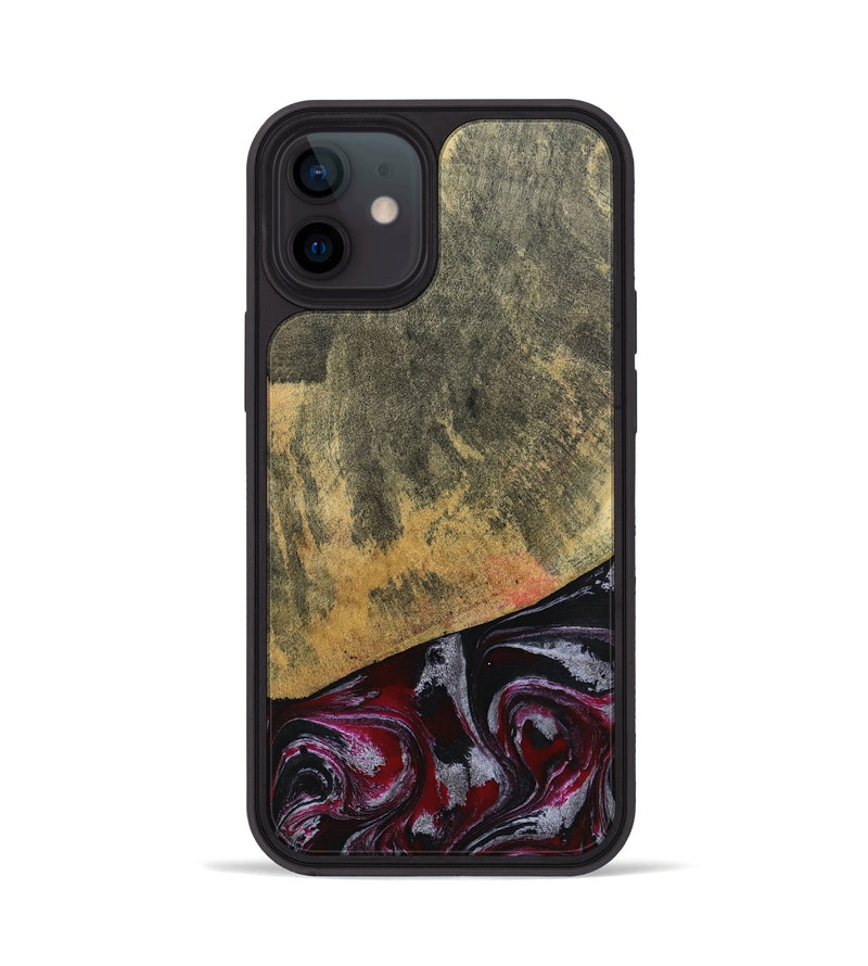 iPhone 12 Wood Phone Case - Reign (Red, 803233)