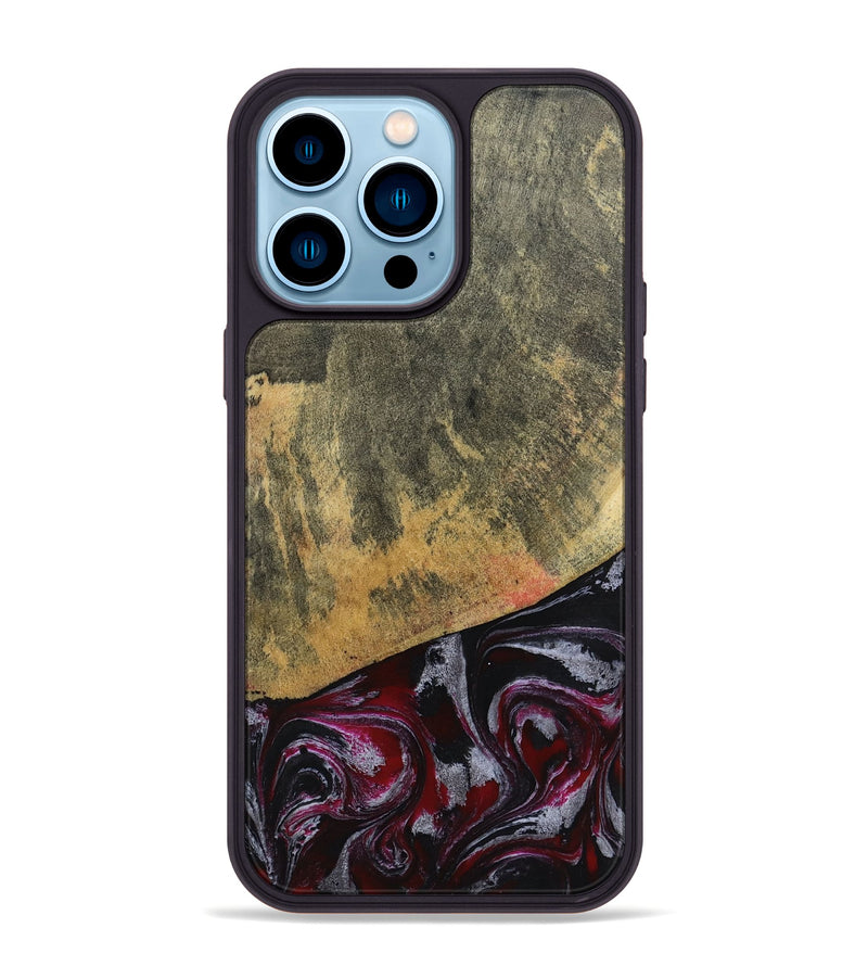 iPhone 14 Pro Max Wood Phone Case - Reign (Red, 803233)